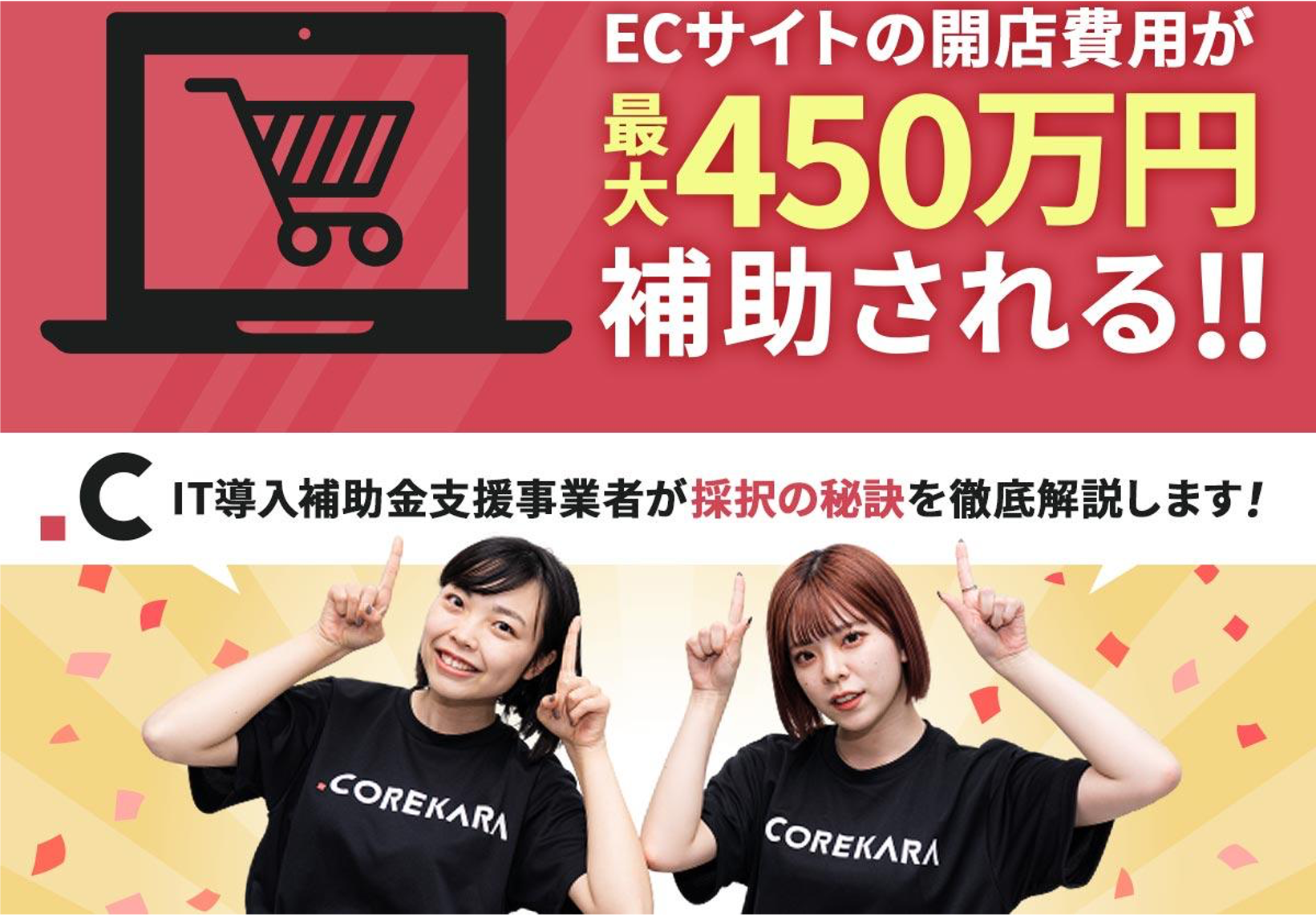 ECサイトの開店費用が“最大450万円”補助される!! “IT導入補助金” 採択の秘訣を徹底解説
