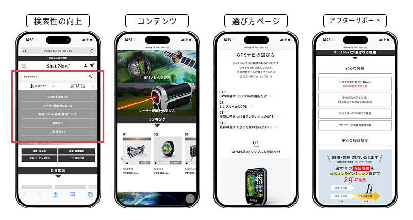 「サイト内完結」というテーマに沿ったUI設計